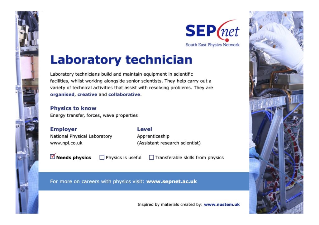 Careers with Physics - Laboratory technician
