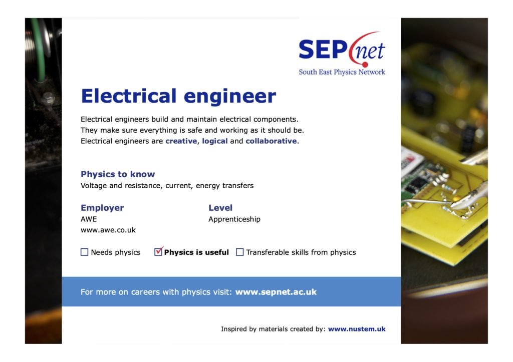 Careers with Physics - Electrical engineer