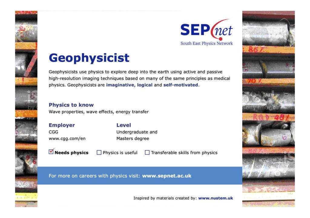 Careers with Physics - Geophysicist